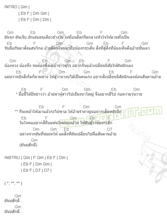 คอร์ดเพลง พาล - แบม ไพลิน
