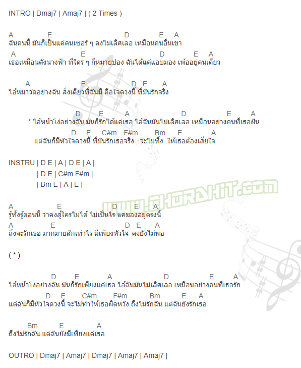 คอร์ดเพลง มีเพียงเธอ - อิง กัมปนาถ