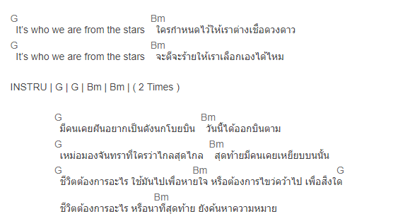 คอร์ดเพลง ใคร คือ เรา - Bodyslam